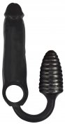 XXXPander Sheath with Ribbed Plug - Black